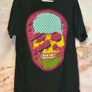 Black Neon Skull Short Sleeve Tee